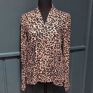 Straight To Hell Leopard Print Button-Up Blouse